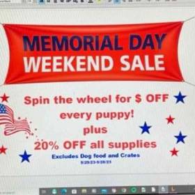 A!MEMORIAL DAY WEEKEND SALE!